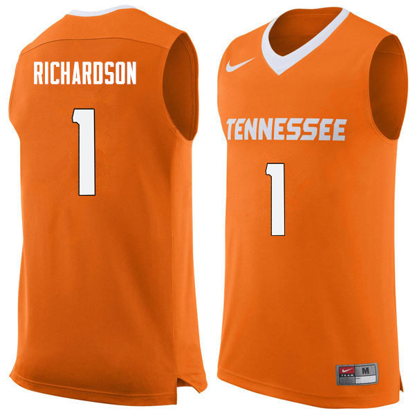 Men #1 Josh Richardson Tennessee Volunteers College Basketball Jerseys Sale-Orange